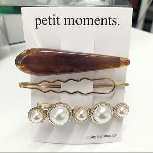 Petit Moments Tortoiseshell Trio Barrette Set